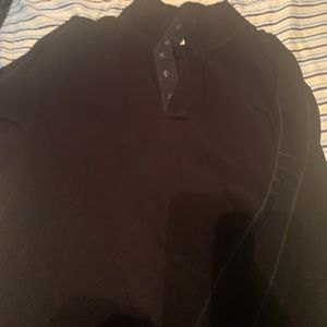 Mens Calvin Klein Quarter Button Up Shirt Black XXL